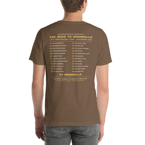 unisex-staple-t-shirt-heather-brown-back-6ac152322448c.jpg 2026 Anniversary Tour shirt