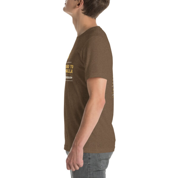 unisex-staple-t-shirt-heather-brown-left-6ac1523219a57.jpg 2026 Anniversary Tour shirt