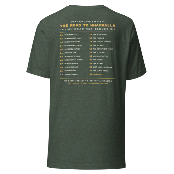 unisex-staple-t-shirt-heather-forest-back-6ac120d569e87.jpg 2026 Anniversary Tour shirt