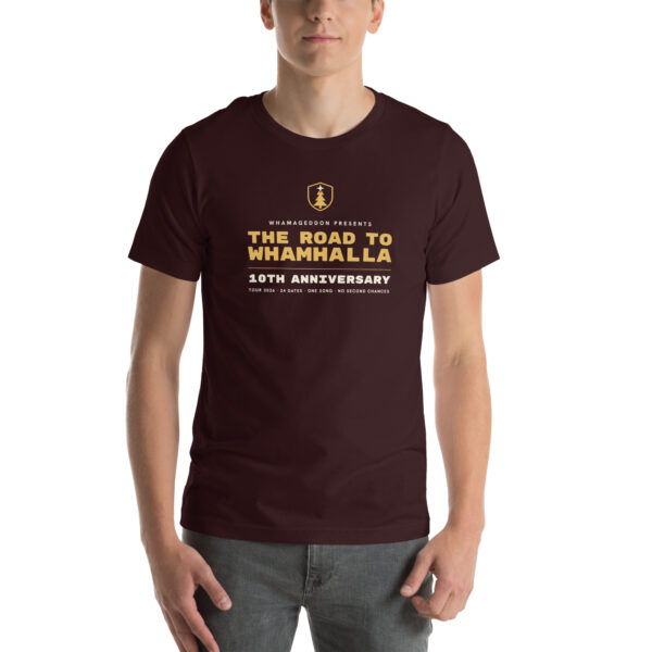 unisex-staple-t-shirt-oxblood-black-front-6ac1523201ea9.jpg 2026 Anniversary Tour shirt